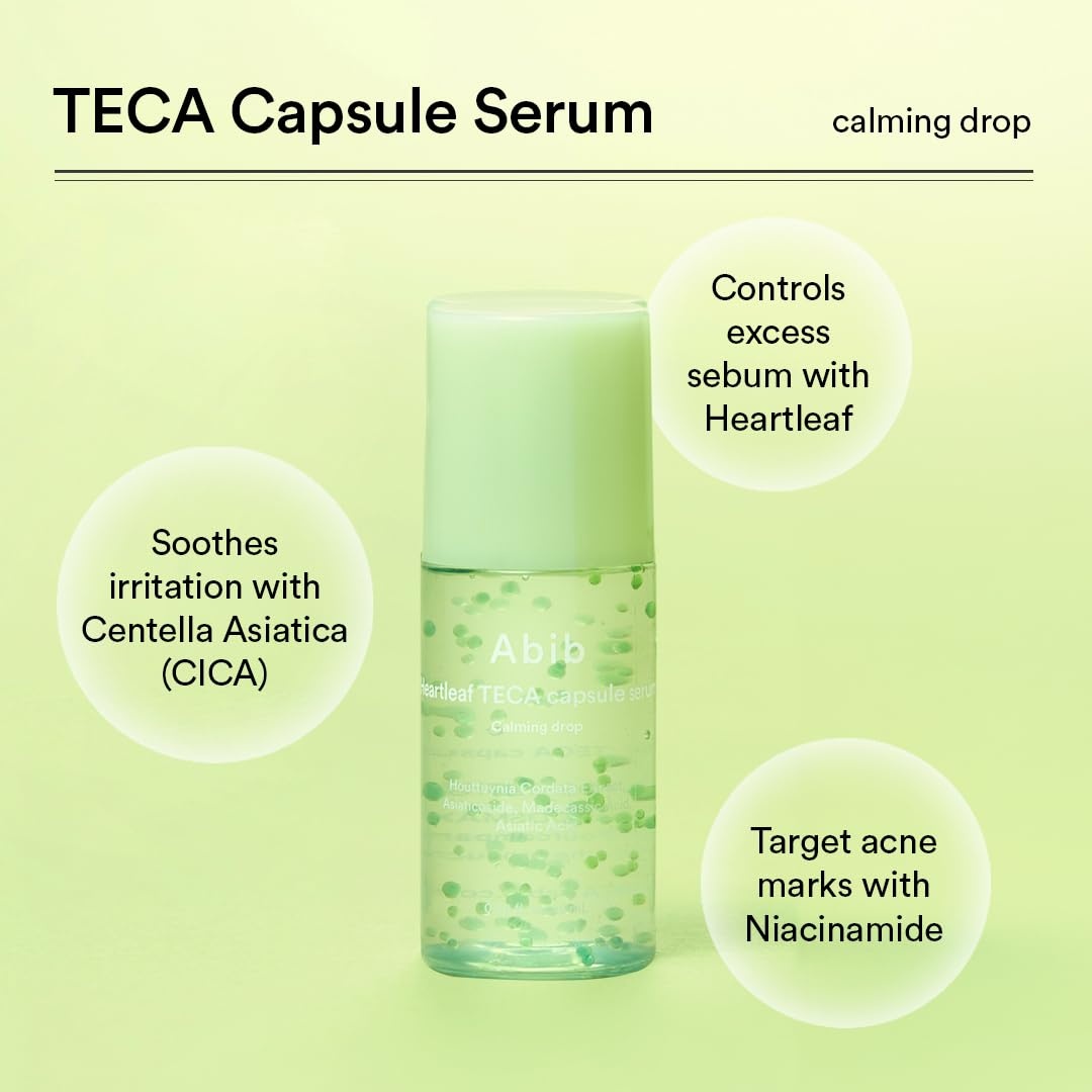 Abib Heartleaf Calming Trial Kit (Heartleaf foam 1.01 fl oz, Calming toner 1.01 fl oz, TECA capsule serum 0.50 , cream 0.67 fl oz) - view 6