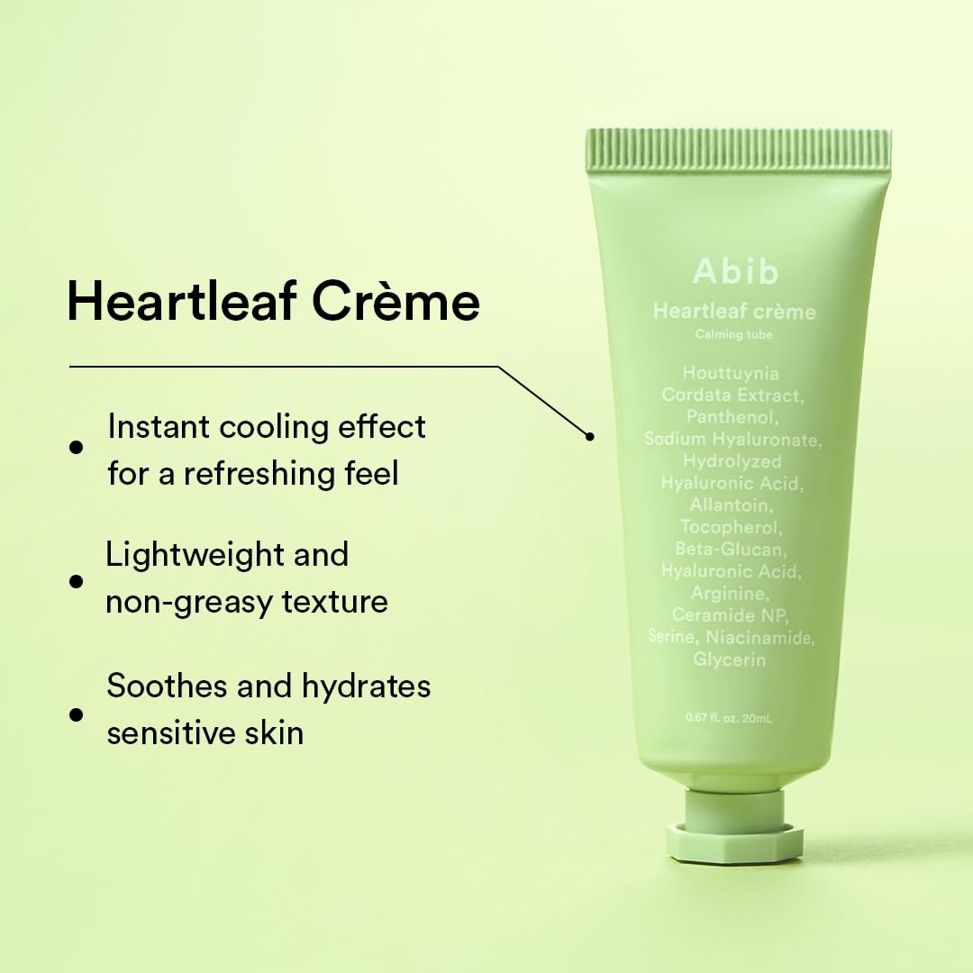 Abib Heartleaf Calming Trial Kit (Heartleaf foam 1.01 fl oz, Calming toner 1.01 fl oz, TECA capsule serum 0.50 , cream 0.67 fl oz) - view 7