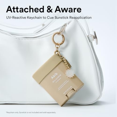 Abib Airy Sunstick & Airy Key Ring Duo: SPF50+ Broad Spectrum, Semi-Matte Sunscreen Stick for Dry & Sensitive Skin, No White Cast, UV Alert Charm Key Ring to Clip to Bag - view 7