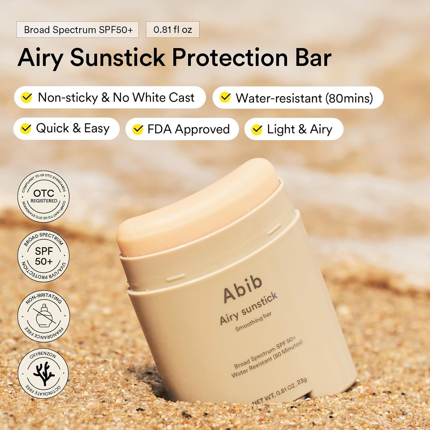 Abib Airy Sunstick & TXA 6% Cream Duo: PSF50+ Broad Spectrum, Semi-Matte Sunscreen Stick for Dry & Sensitive Skin, Dark Spots After Care for Uneven Skin Tone, Brightening, Hyperpigmentation Facial Cre - view 3