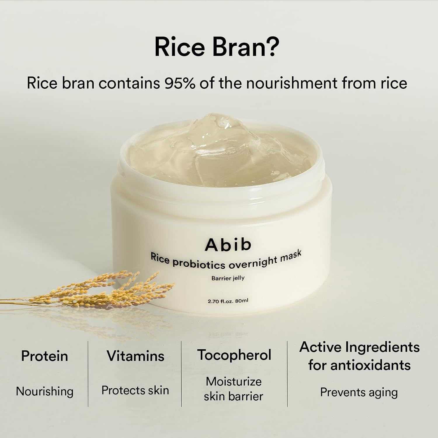 Abib Rice Probiotics Overnight Mask Barrier Jelly & Vegan Collagen Gel Mask sedum Jelly 4 Sheets | Moisturizer for Slugging Intensice Hydrating Nourishing Face, Korean Vegan Collagen - view 3