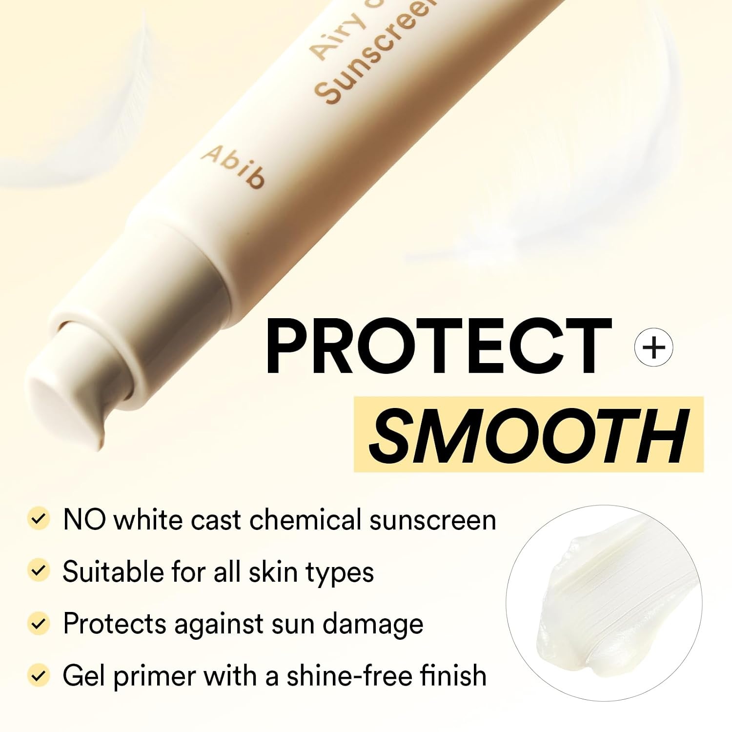 Abib No White Cast SPF Gift Set 4EA Suncare Travel Essentials (Airy Sunstick + Quick Sunstick + Airy Sungel + Watery Sunscreen)(Airy Gel Sunscreen (Semi-matte))