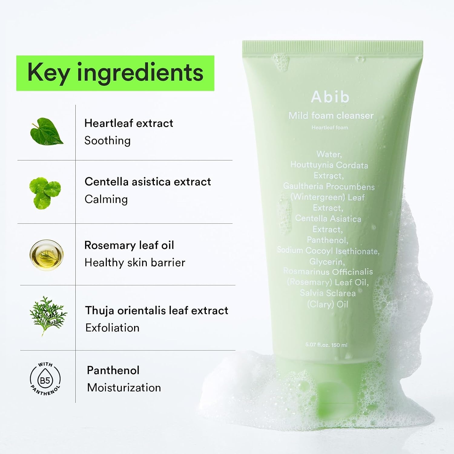 Abib Pore Cleansing Oil Heartleaf Oil-wash 6.76 fl.oz., Korean Makeup Remover(Foam Cleanser) - view 3