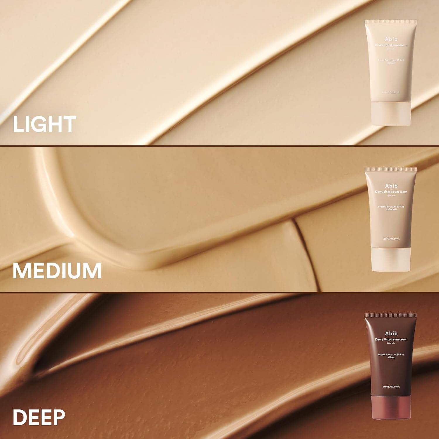 Abib Dewy Tinted Sunscreen SPF 45 (Light) UV Broad Spectrum, Daily Face Moisturizer, Skincare Infused Glow Tube, Mineral&Chemical Hybrid Filter, Lightweight Natural Coverage Korean Skincare 1.69 fl oz(Medium) - view 5
