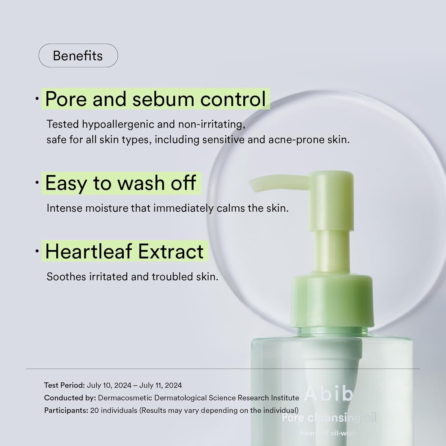 Abib Heartleaf Cleasing Duo: Korean Cleansing Oil, Foam Cleanser