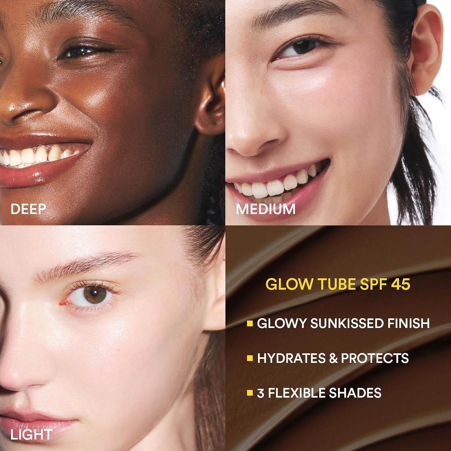 Abib Dewy Tinted Sunscreen SPF 45 (Light) UV Broad Spectrum, Daily Face Moisturizer, Skincare Infused Glow Tube, Mineral&Chemical Hybrid Filter, Lightweight Natural Coverage Korean Skincare 1.69 fl oz(Deep) - view 6
