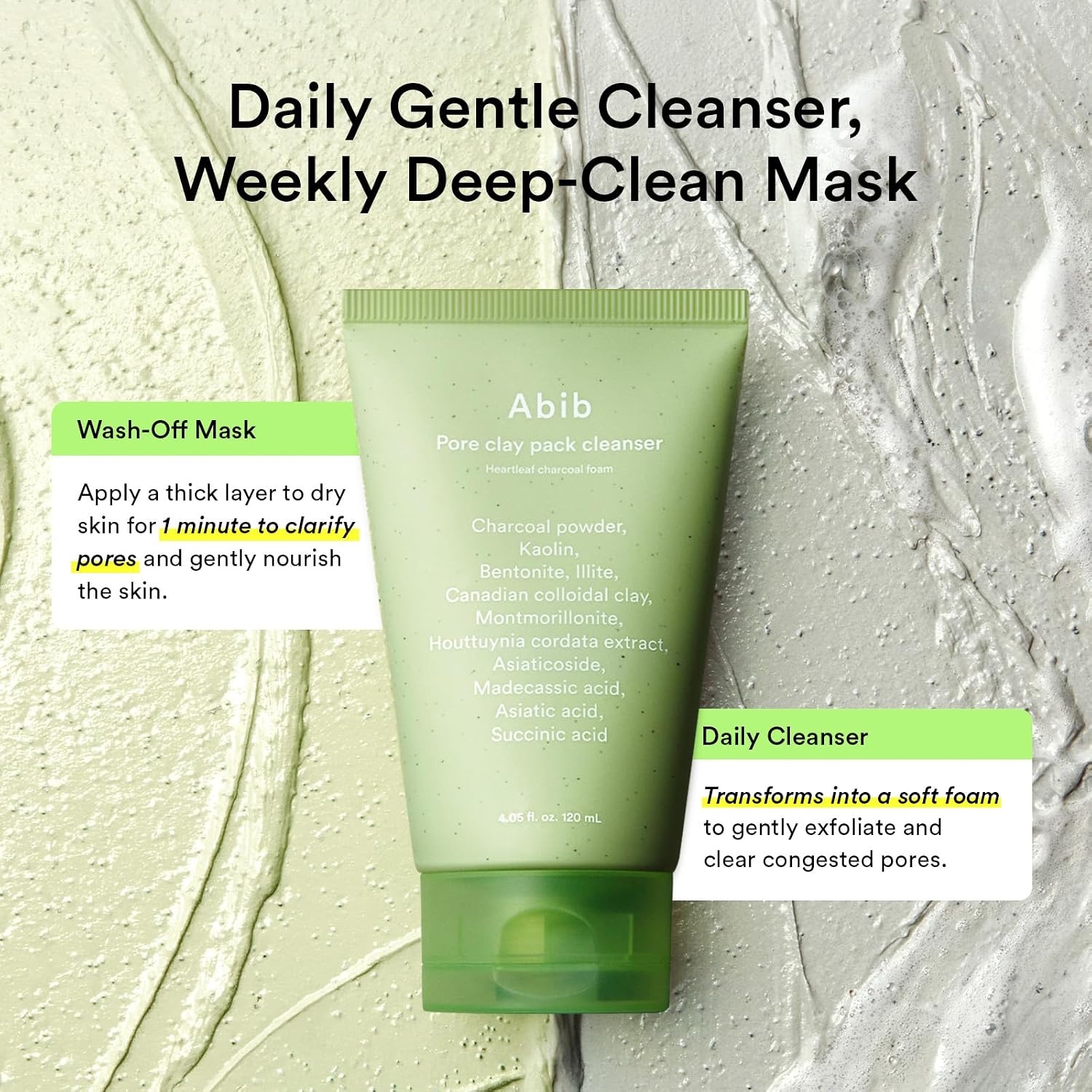 Abib Pore Cleansing Oil Heartleaf Oil-wash 6.76 fl.oz., Korean Makeup Remover(Clay Pack Cleanser) - view 3