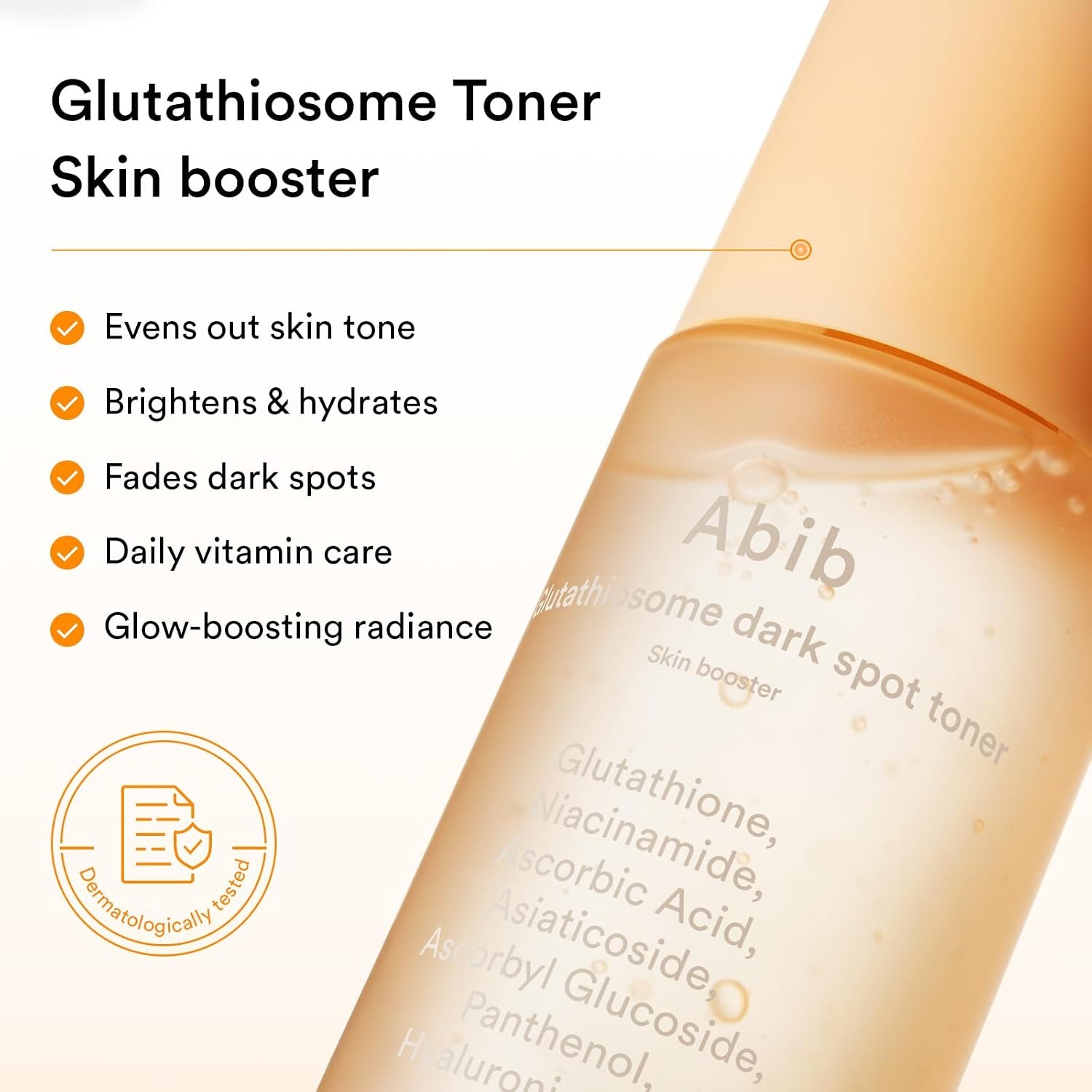 Abib Jericho Rose PHA Toner Skin Booster 6.76 fl oz, Korean Skin Exfoliating Toner for Firming & Elasticity(Glutathiosome)