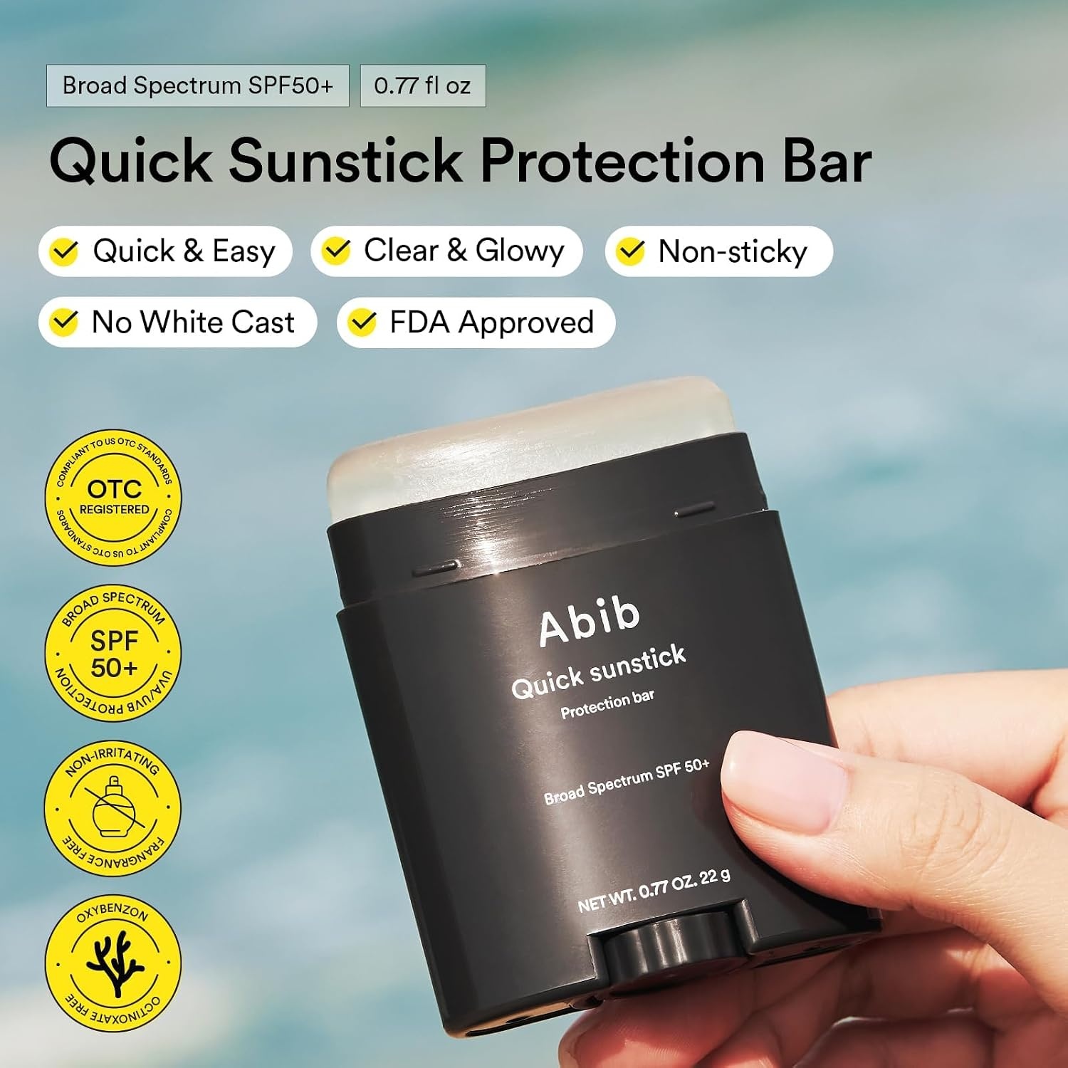 Abib No White Cast SPF Gift Set 4EA Suncare Travel Essentials (Airy Sunstick + Quick Sunstick + Airy Sungel + Watery Sunscreen)(Quick Sunstick (Glowing)) - view 2