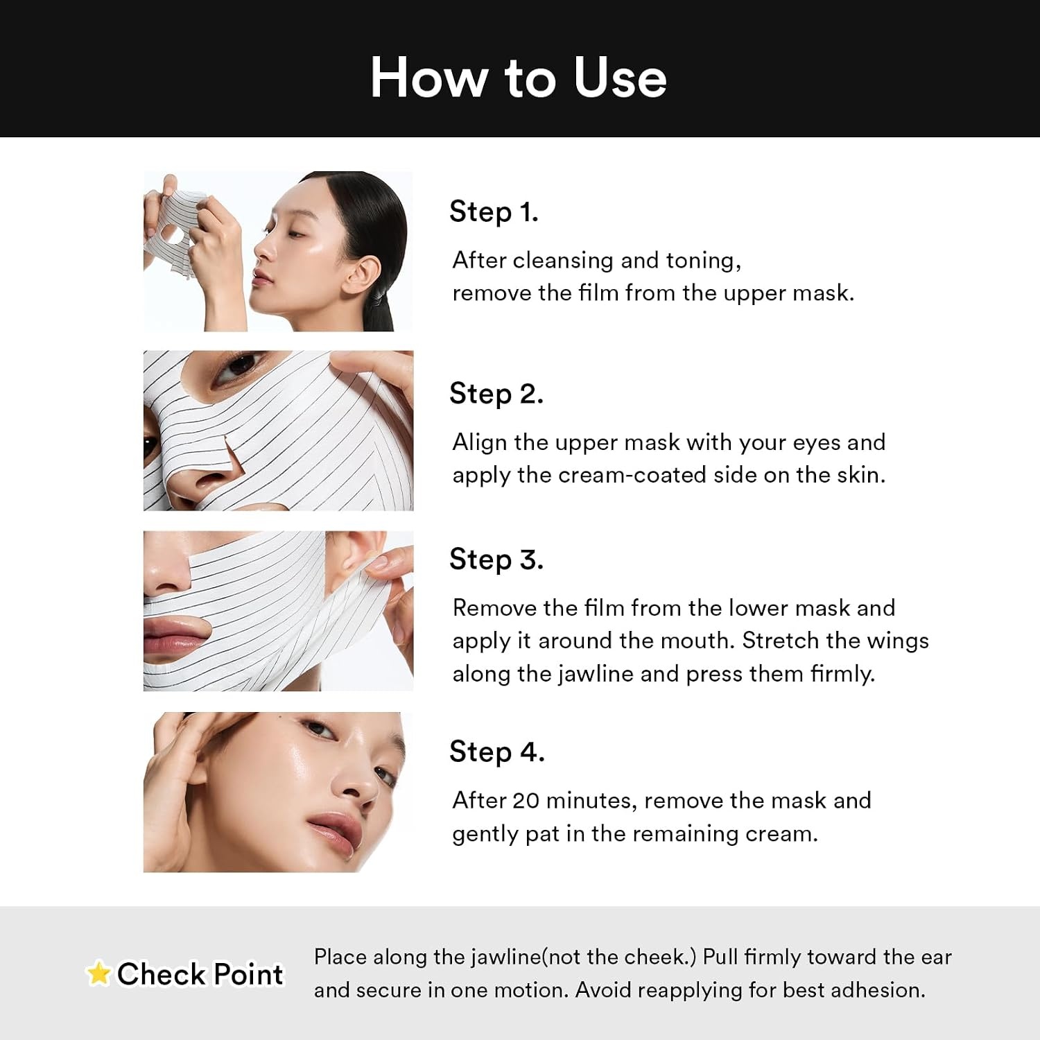 Abib Silhouette Lifting Cream Mask V-up Solution (4 sheets) with PLGA-Peptide, Jawline Double Chin Firming, Lifting Mask, Elasticity Care, Face Lift Mask, Skin Tightening, Chin Lift, Korean Skincare - view 8