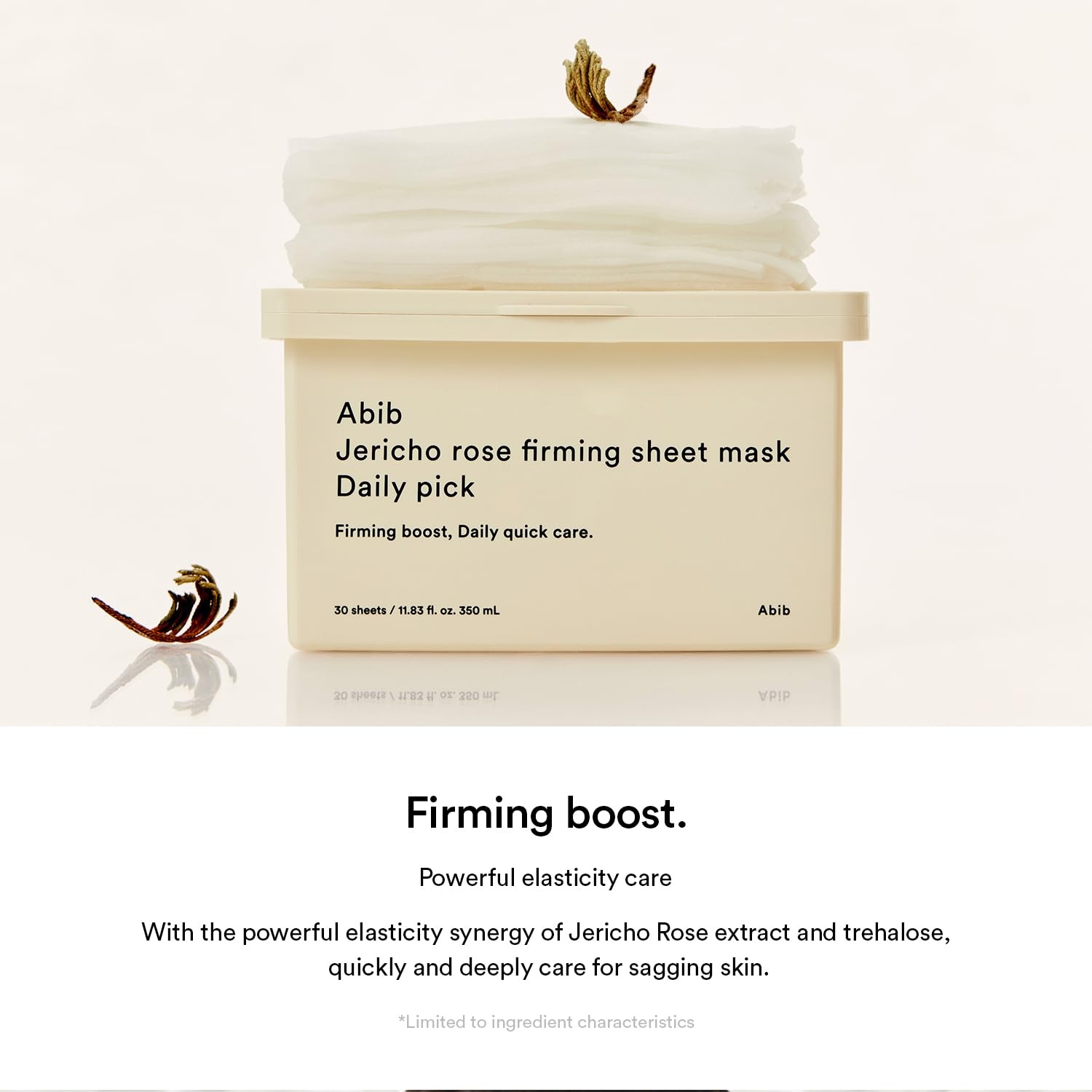 Abib Jericho Rose Sheet Mask Daily Pick, 30 Sheets, Korean Sheet Mask for Skin Elasticity, Firming(Jericho Rose) - view 2