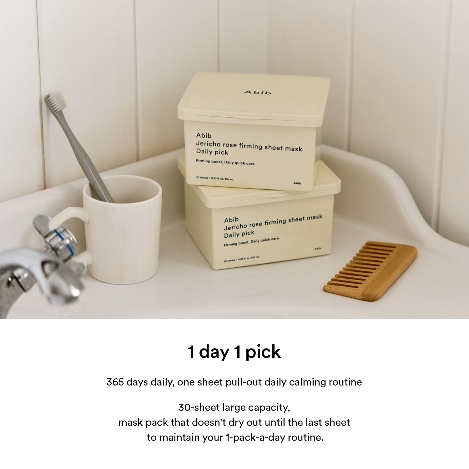 Abib Jericho Rose Sheet Mask Daily Pick, 30 Sheets, Korean Sheet Mask for Skin Elasticity, Firming(Jericho Rose) - view 6