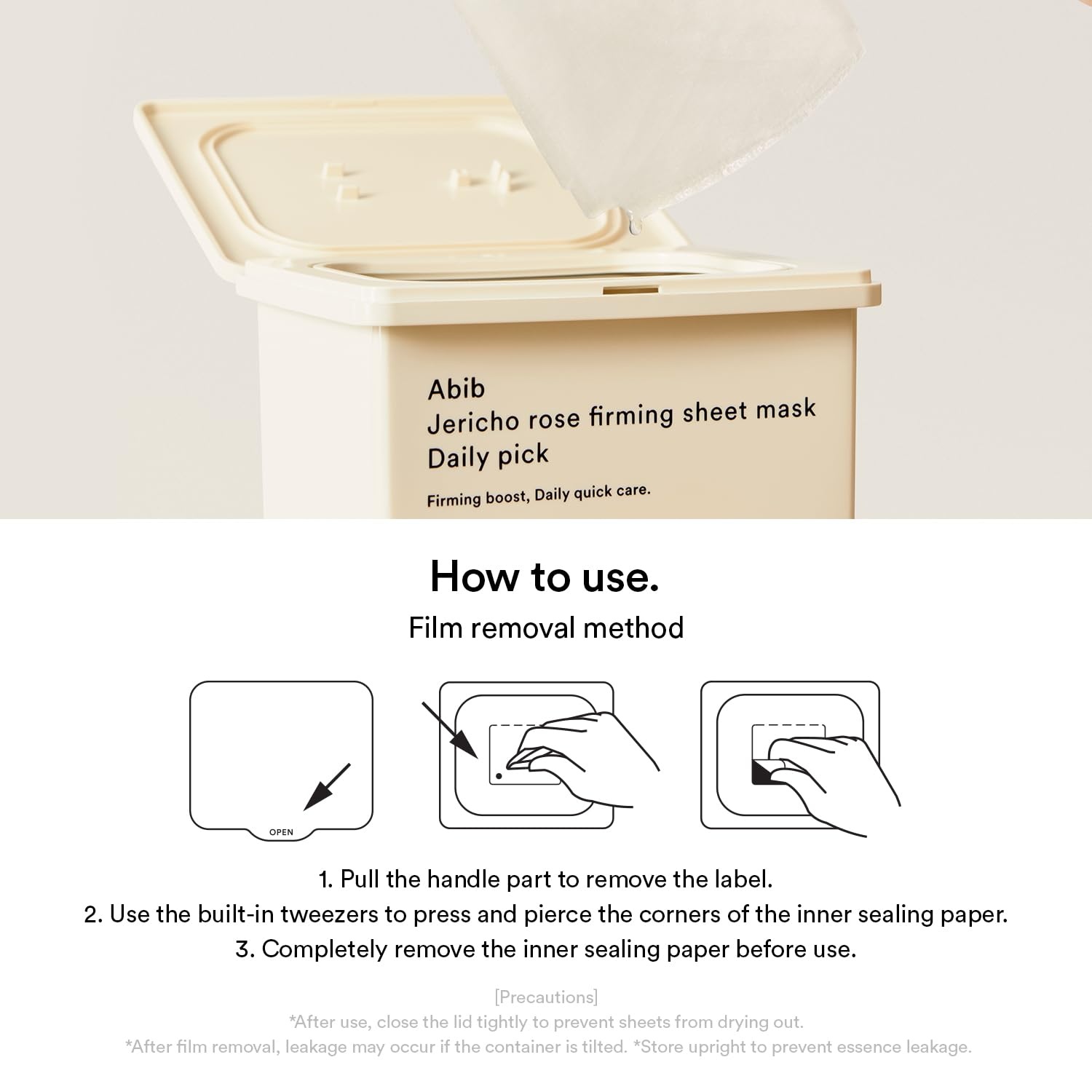 Abib Jericho Rose Sheet Mask Daily Pick, 30 Sheets, Korean Sheet Mask for Skin Elasticity, Firming(Jericho Rose) - view 8