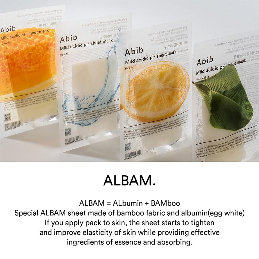 Abib Mild Acidic pH Sheet Mask Honey Fit 10 Sheets I Vitalizing Facial Mask, Propolis Glow(Honey) - view 3