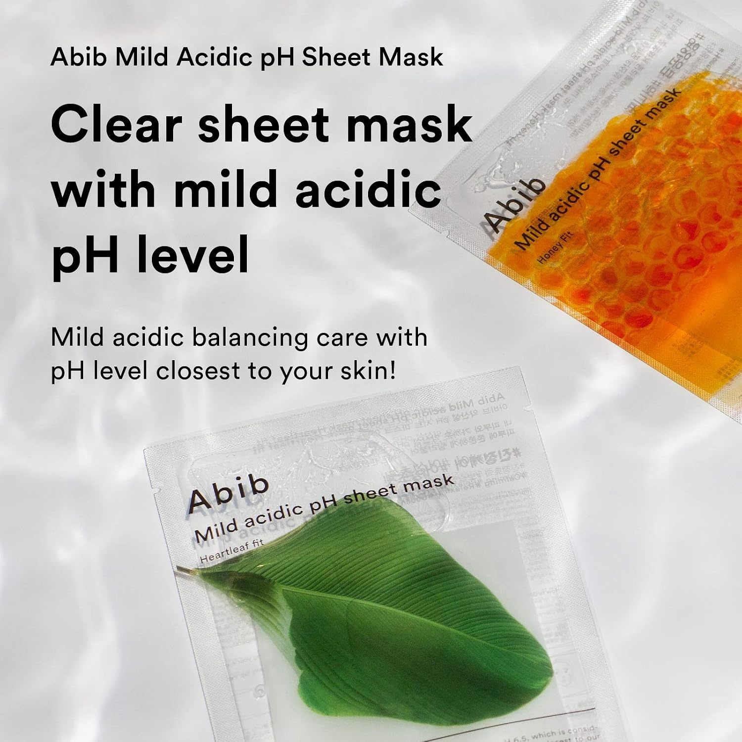 Abib Mild Acidic pH Sheet Mask Honey Fit 10 Sheets I Vitalizing Facial Mask, Propolis Glow(Heartleaf)