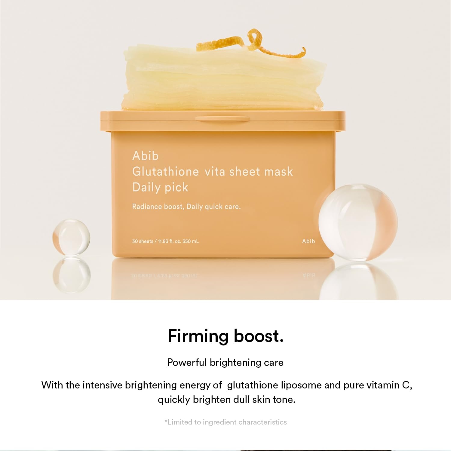 Abib Jericho Rose Sheet Mask Daily Pick, 30 Sheets, Korean Sheet Mask for Skin Elasticity, Firming(Glutathione) - view 3