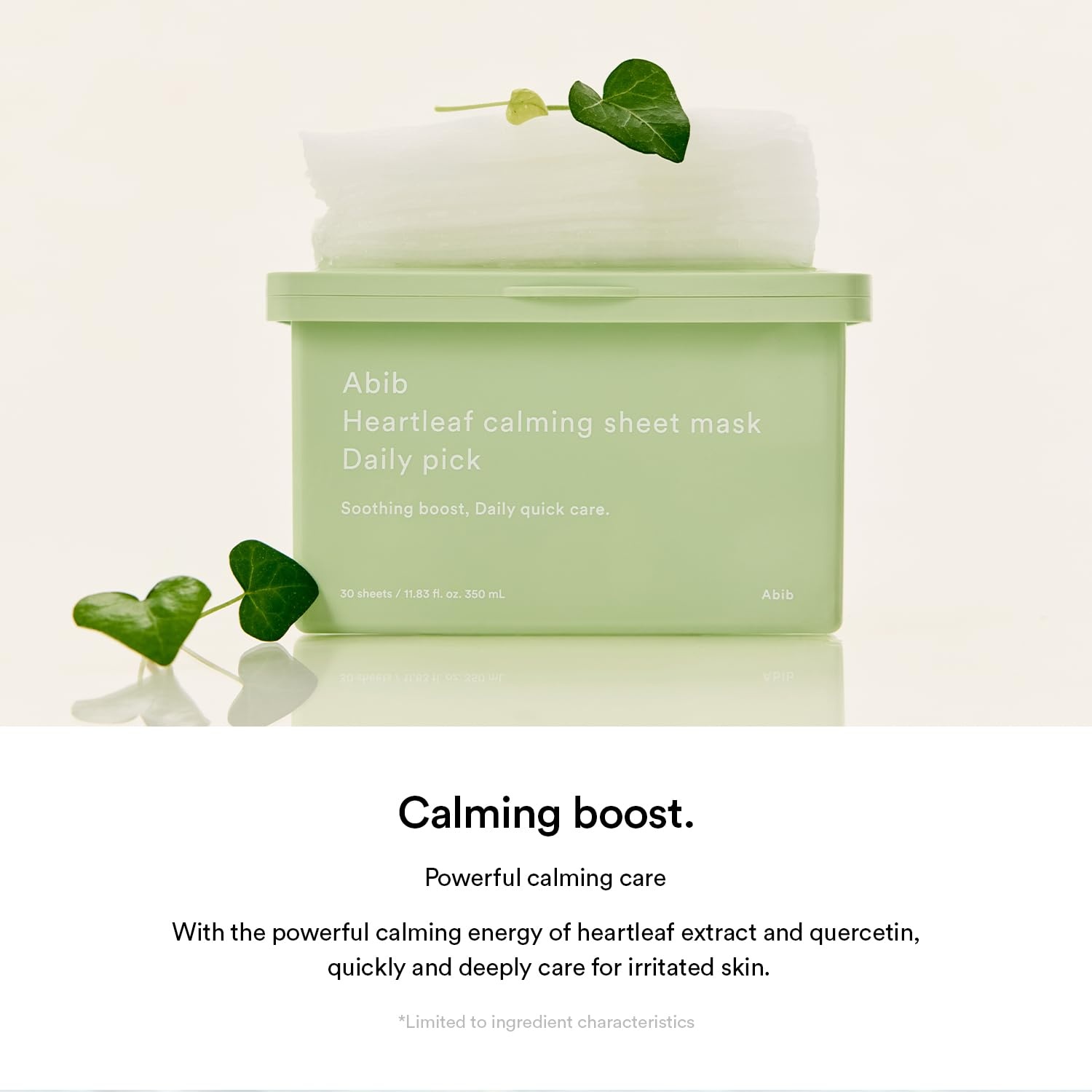 Abib Jericho Rose Sheet Mask Daily Pick, 30 Sheets, Korean Sheet Mask for Skin Elasticity, Firming(Heartleaf) - view 2