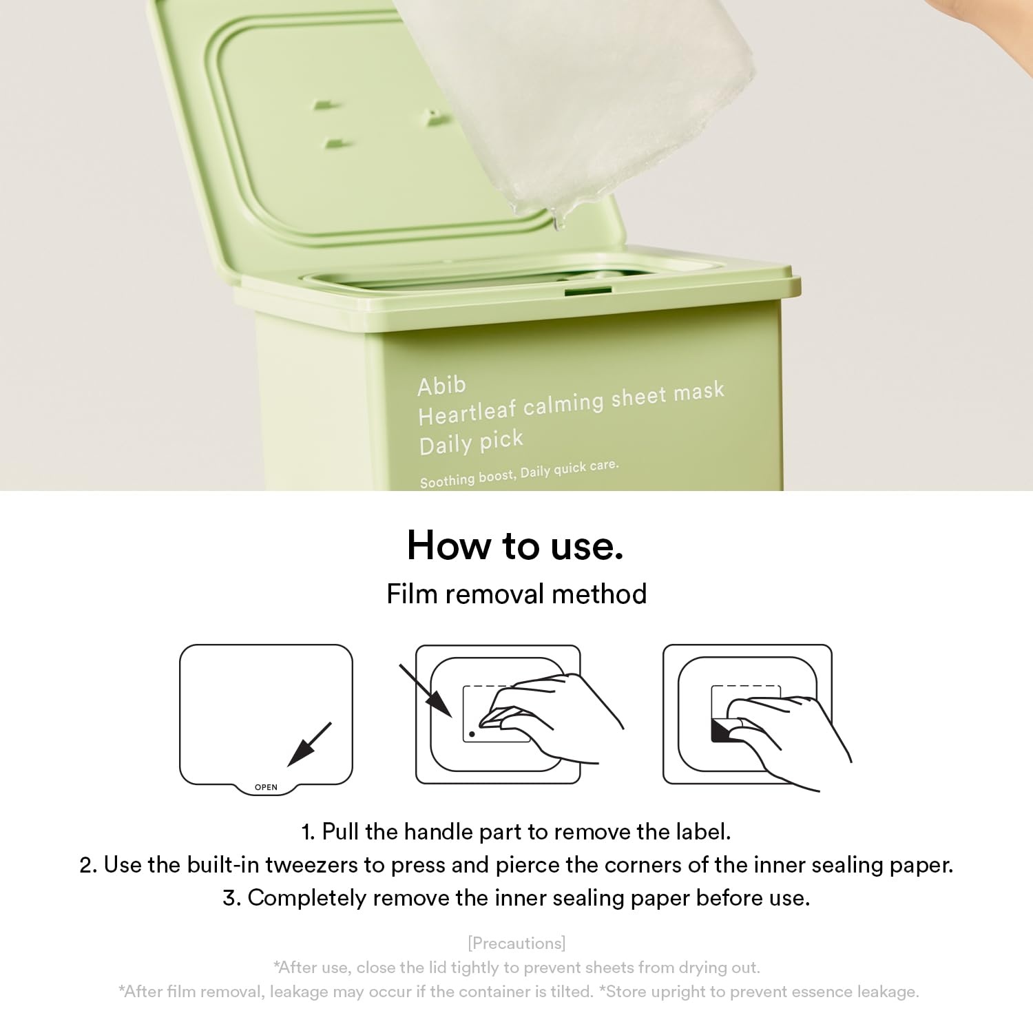 Abib Jericho Rose Sheet Mask Daily Pick, 30 Sheets, Korean Sheet Mask for Skin Elasticity, Firming(Heartleaf) - view 8
