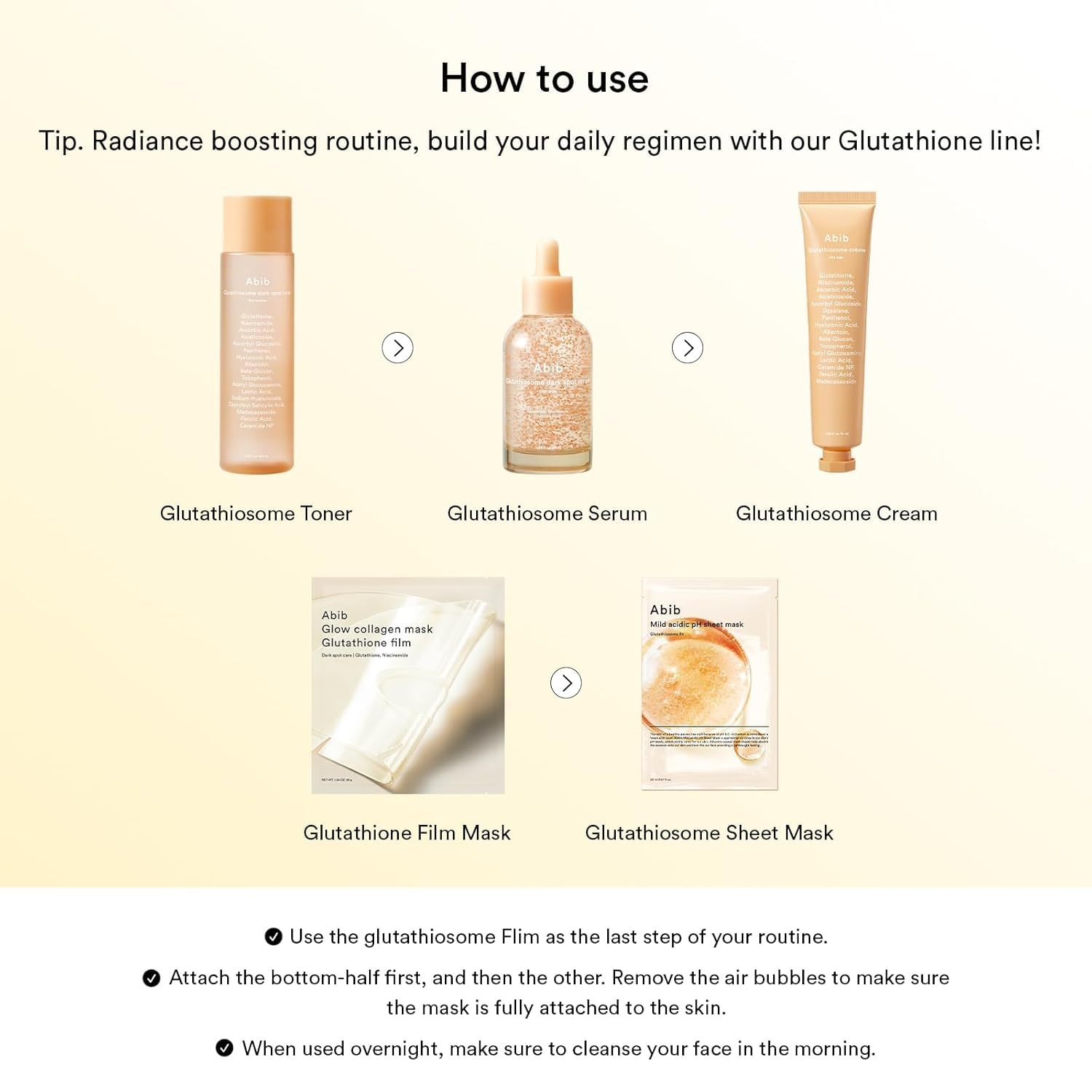 Abib Glow Collagen Mask Glutathione Film 4 Sheets(Glowing (Glutathione)) - view 6