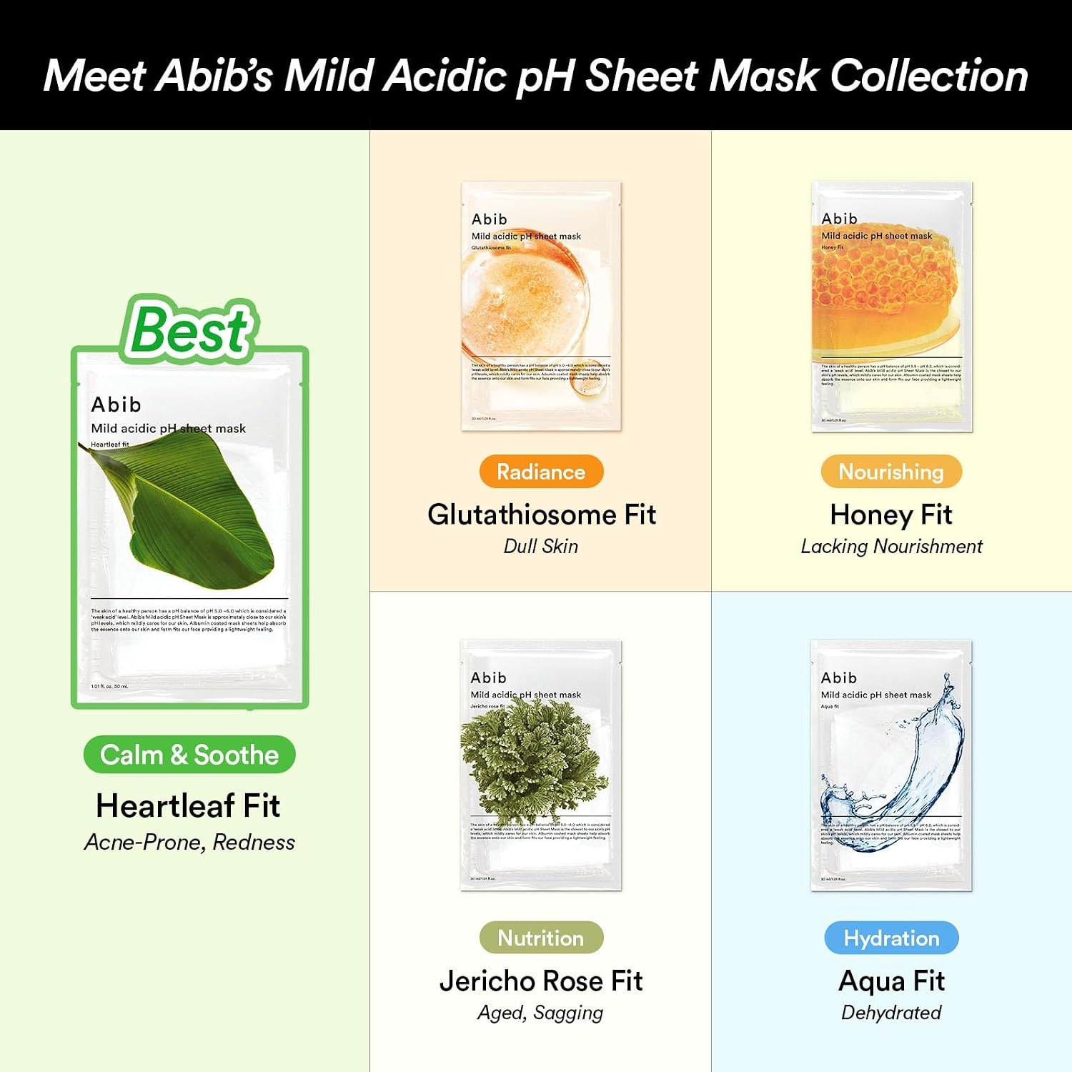 Abib Mild Acidic pH Sheet Mask Honey Fit 10 Sheets I Vitalizing Facial Mask, Propolis Glow(Jericho Rose) - view 2