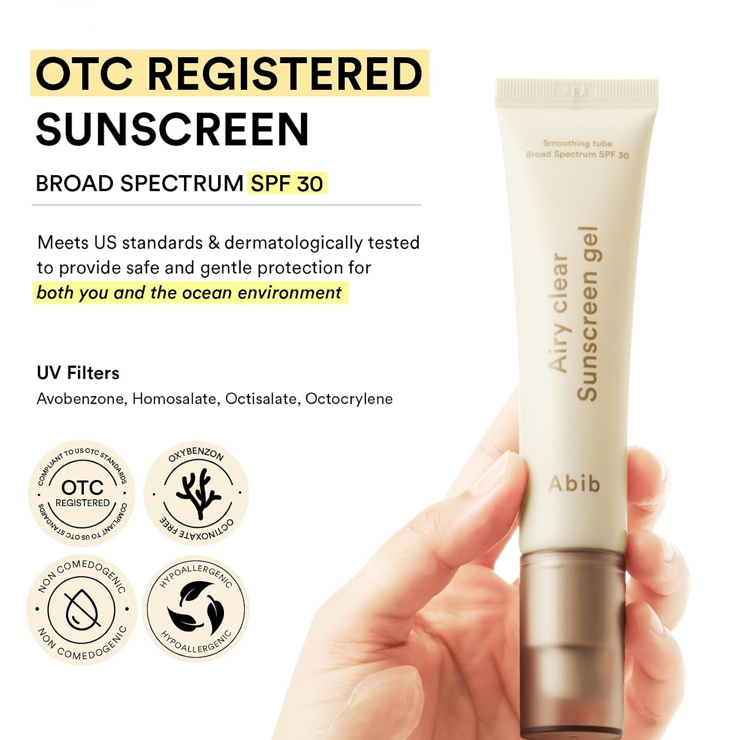 Abib Airy Clear Sunscreen Gel SPF 30, 1.01 fl.oz (30 g), Semi-matte, Pore-smoothing Primer with SPF, Korean Suncreen with No White Cast, Suncare, Skincare(Airy (Semi-matte)) - view 4