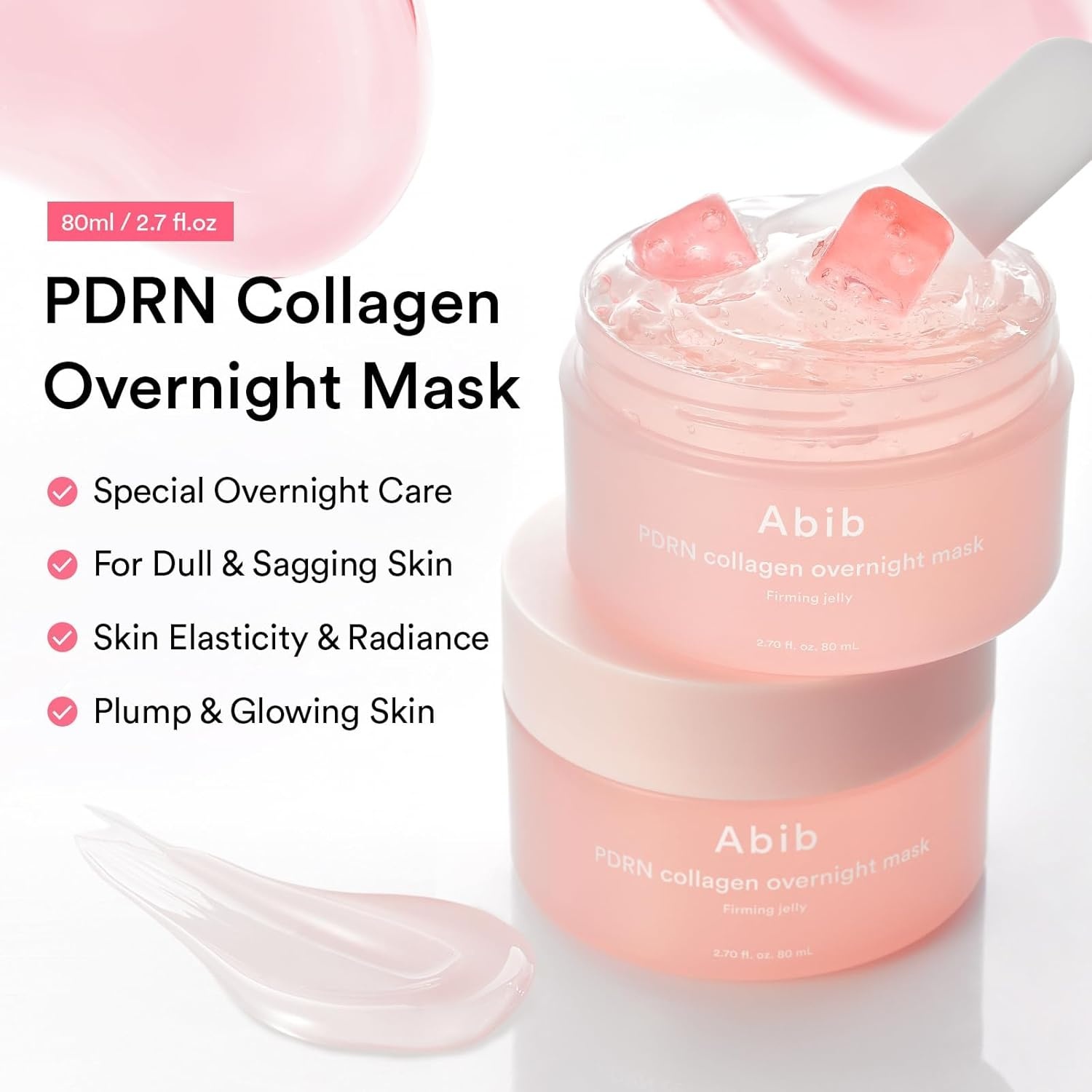 Abib Rice Probiotics Overnight Face Mask Barrier Jelly 2.7 fl oz | Korean Sleeping Mask for Glass Skin | Moisturizing & Slugging Cream(Vegan PDRN (Firming Jelly))