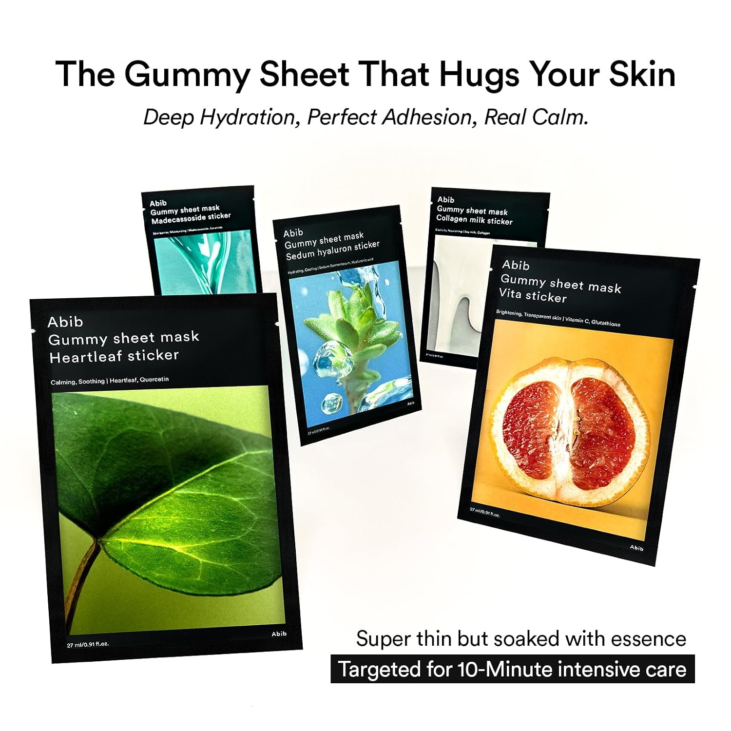 Abib Gummy Sheet Mask Vita Sticker 10 Sheets (Skin Tone) I Korean Face Mask for Sensitive Skin, Soothing & Redness Relief, Daily Skincare Treatment, K-Beauty Sheet Mask(Madecassoside (Strengthening))