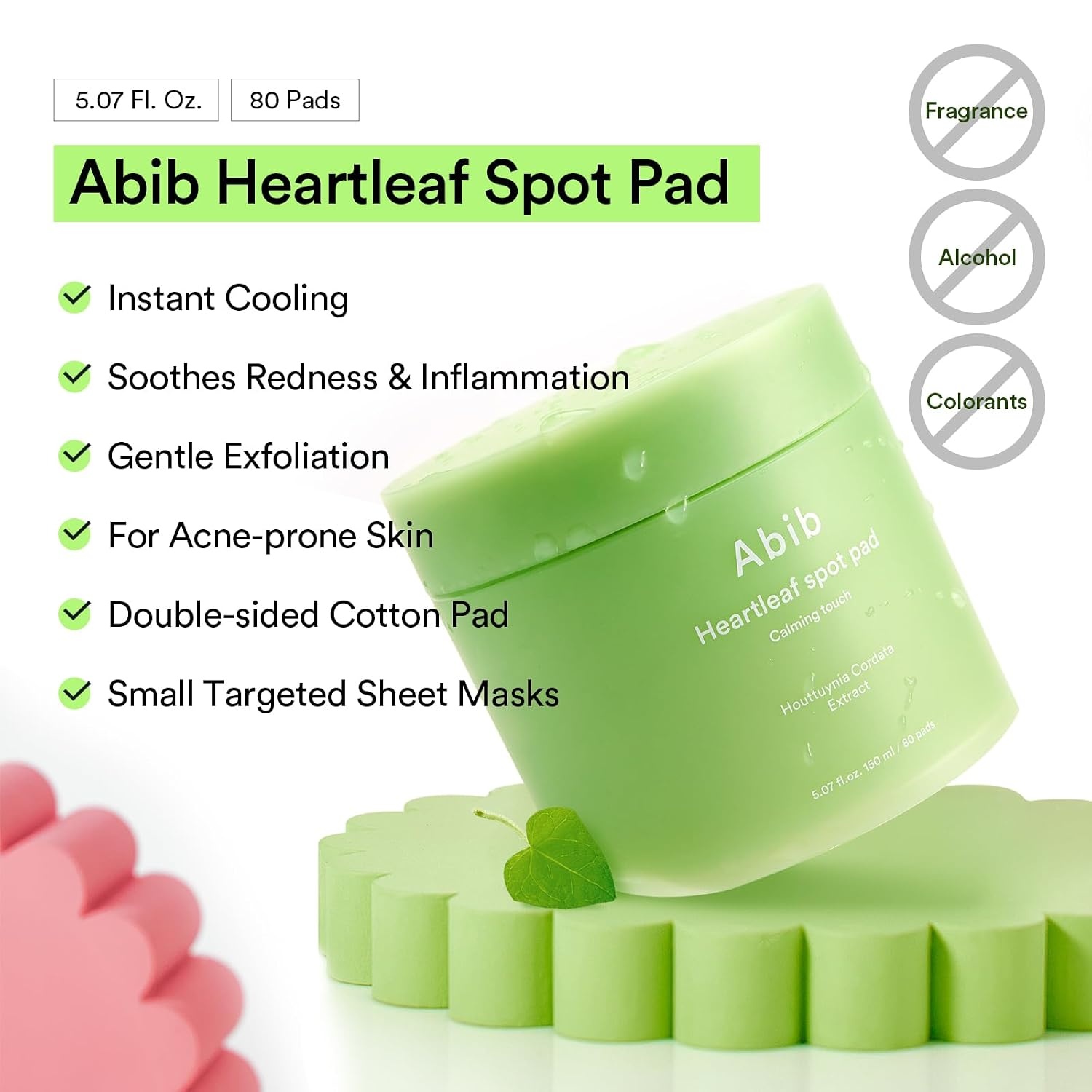 Abib Green LHA Pore Pad Clear Touch – BHA Exfoliating Toner Pads for Pore Care, Sebum Control & Skin Texture Refining, Korean Skincare, 70 Pads 230mL(Soothing (Heartleaf) 160 Pads)