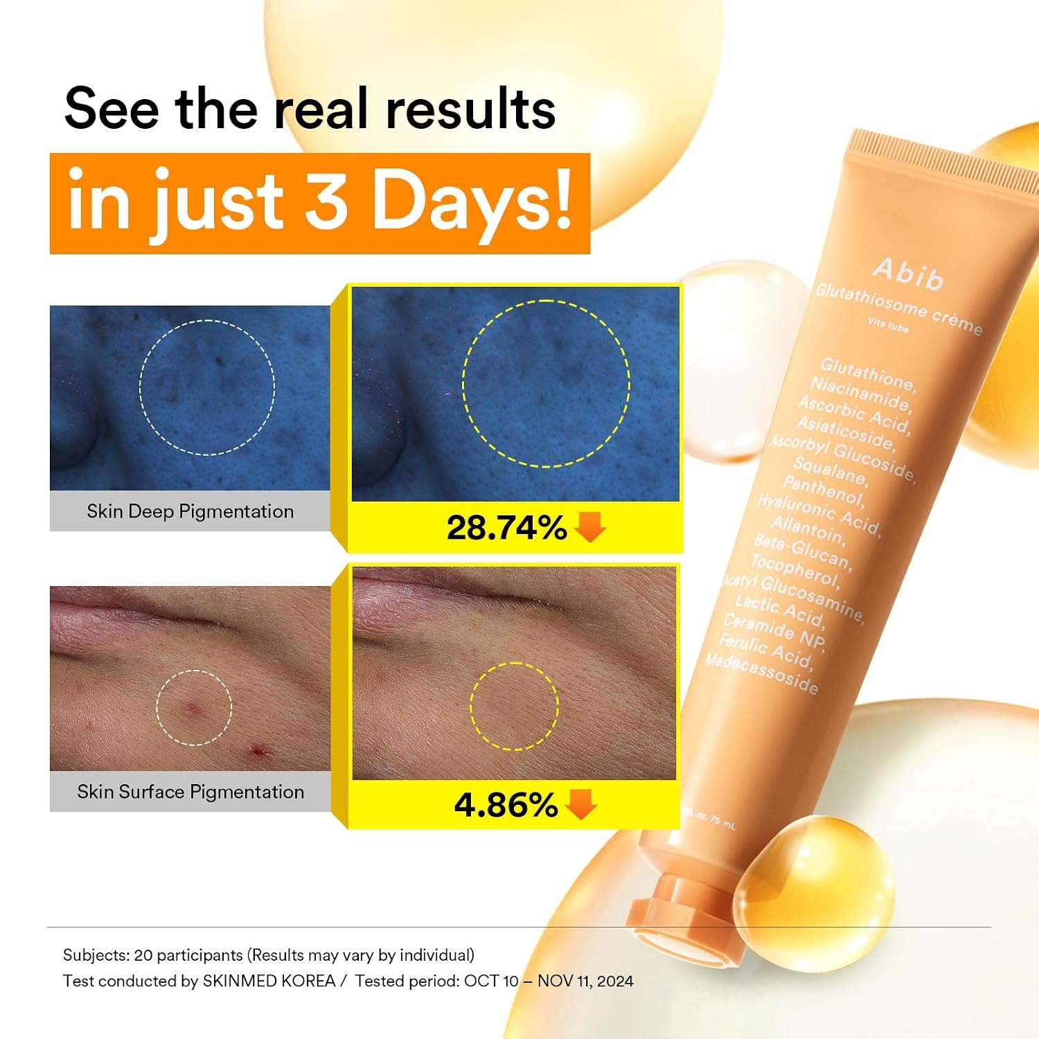 Abib Glutathiosome Cream Vita Tube, Moisturizer for Dull, Uneven Skin 2.53 fl oz(Glutathiosome) - view 2
