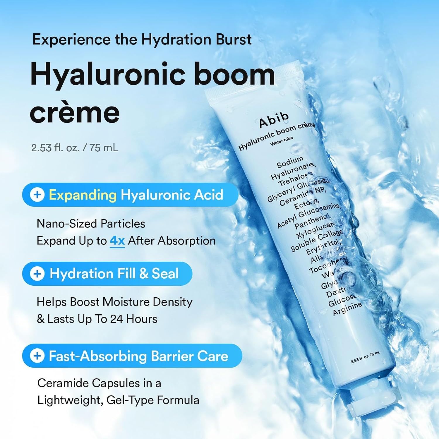 Abib Glutathiosome Cream Vita Tube, Moisturizer for Dull, Uneven Skin 2.53 fl oz(Hyaluronic Boom)