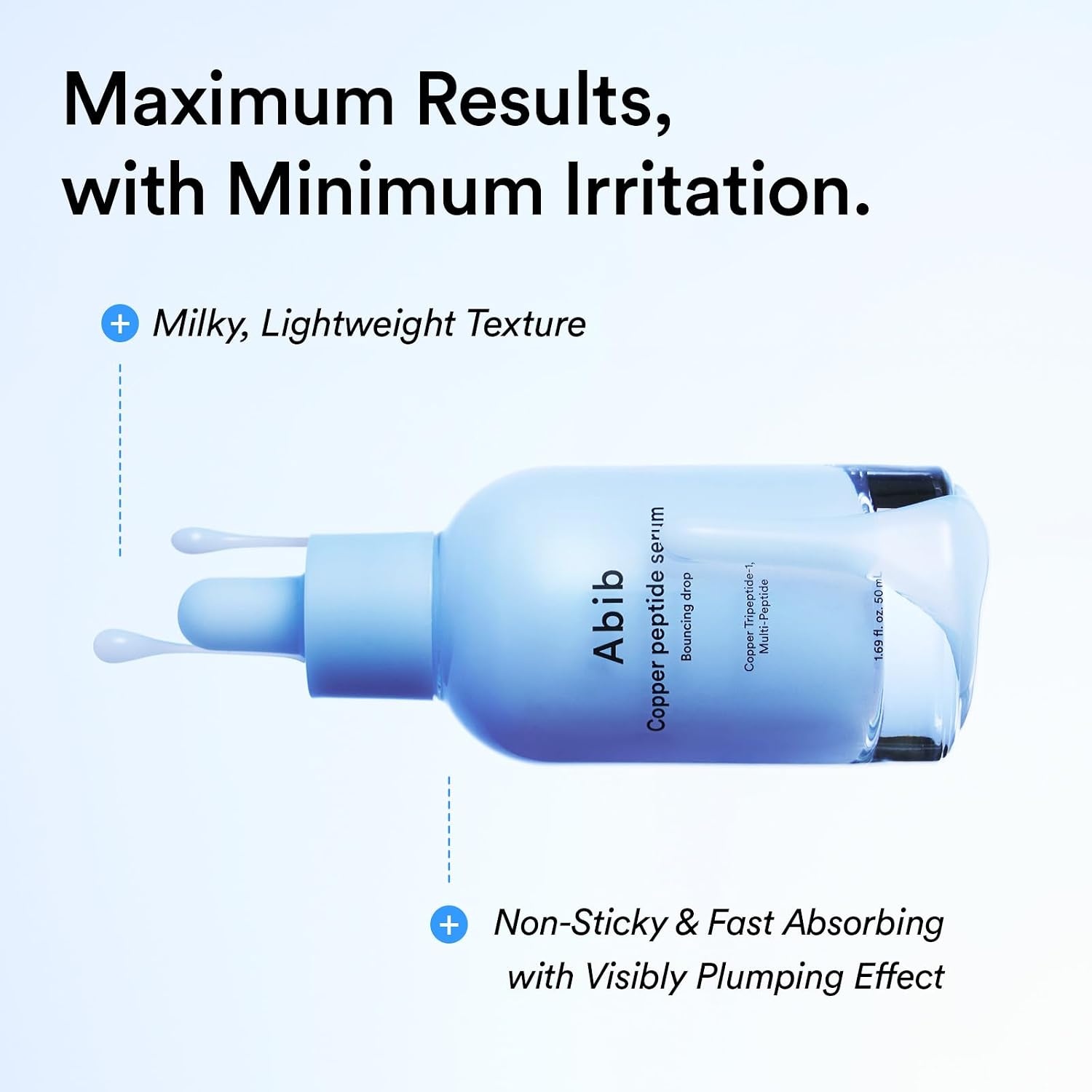 Abib Copper Peptide Serum Bouncing Drop – GHK-Cu, Argireline & Matrixyl Peptide Face Serum | Skin Texture & Hydration | Korean Skincare | 1.69 fl oz - view 5