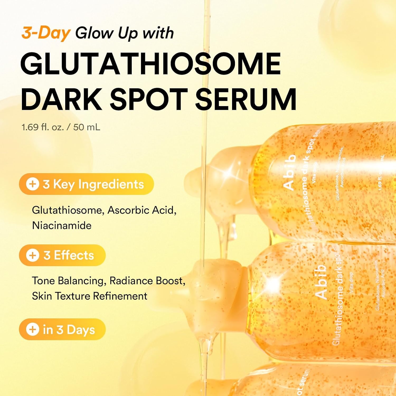 Abib Glutathiosome Dark Spot Serum Vita drop 1.69 fl.oz., Korean Skincare, Dark Spot, Hyperpigmentation Treatment, Lightweight, Hydrating Serum for Sensitive, Uneven Skin(Glutathiosome)