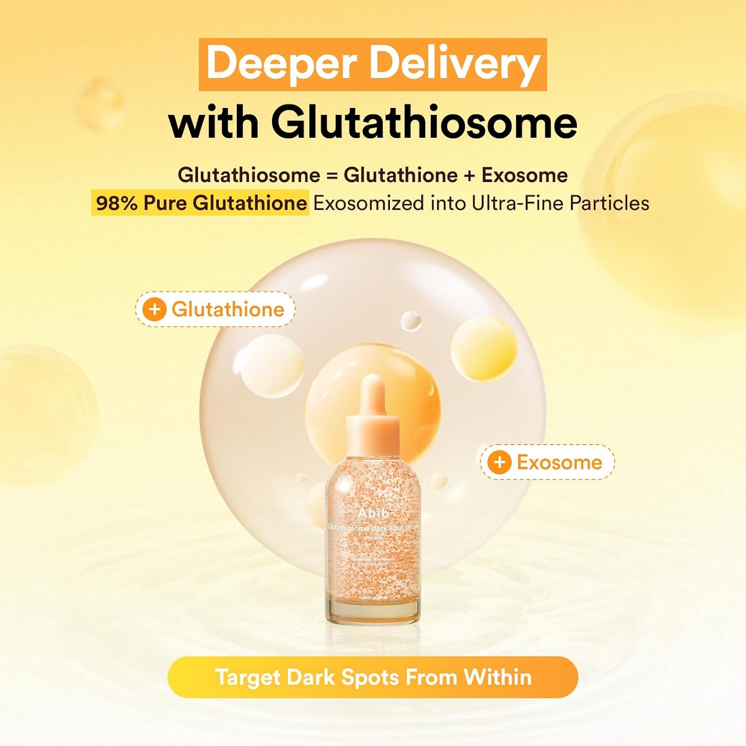 Abib Glutathiosome Dark Spot Serum Vita drop 1.69 fl.oz., Korean Skincare, Dark Spot, Hyperpigmentation Treatment, Lightweight, Hydrating Serum for Sensitive, Uneven Skin(Glutathiosome) - view 5